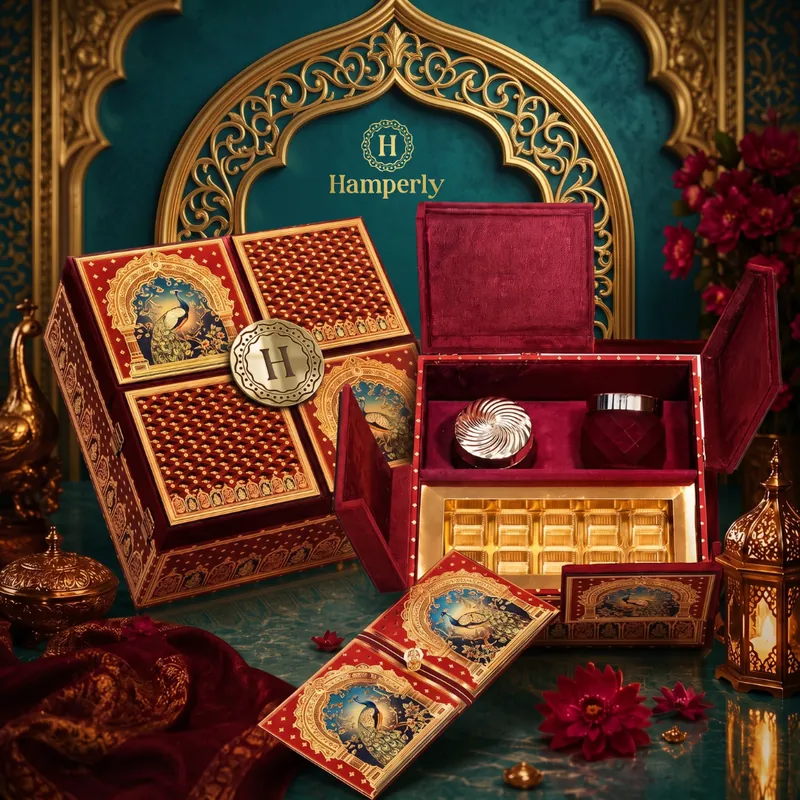 Mor Mahal Velvet Hamper without sweets